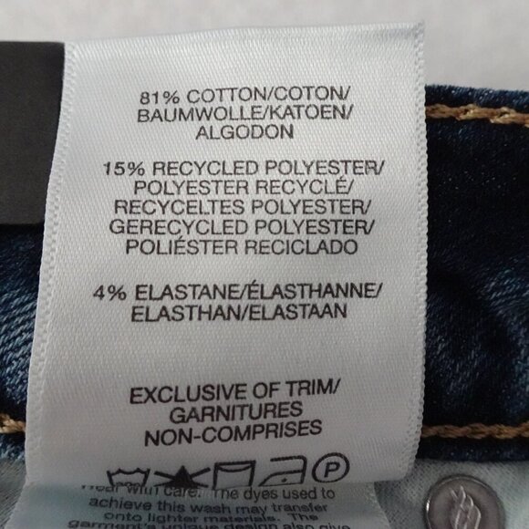 Silver Jeans Elyse Skinny Leg Women's Plus Size 22 Blue Denim Stretch Distressed - Picture 12 of 13